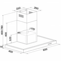 Wandhauben Bomann DU 7600 IX, Dunstabzugshaube (edelstahl) -Dunstabzugshauben Soldes Bomann DU 7600 IX Dunstabzugshaube@@1786149 3