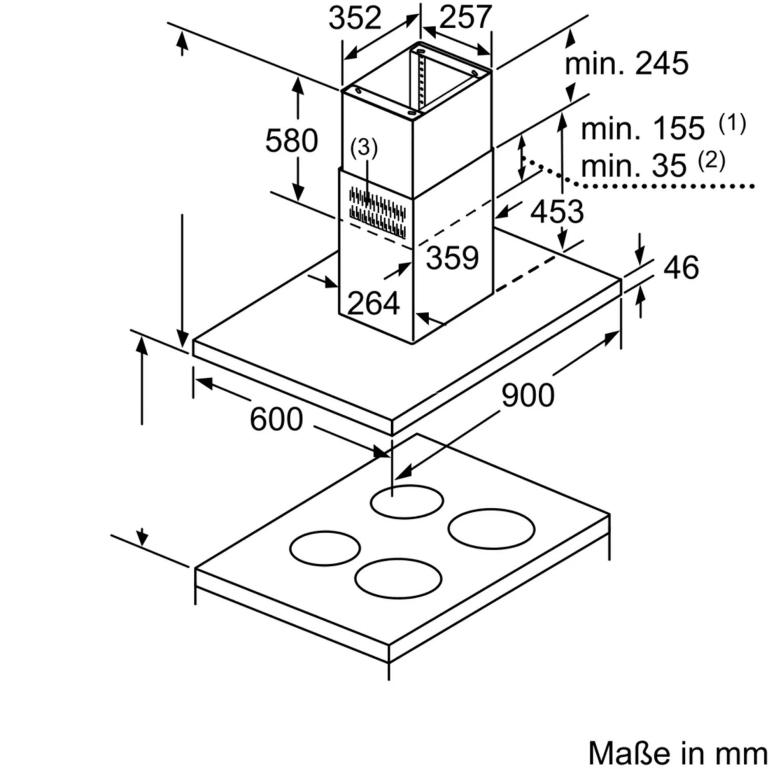 Inselhauben Bosch DIB97JP50 Serie | 6, Dunstabzugshaube (edelstahl) 6 Inselhauben Bosch DIB97JP50 Serie | 6, Dunstabzugshaube (edelstahl) – Image 6