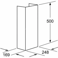 Zubehör Für Backofen Bosch Kaminverlängerung DHZ1224 (edelstahl, 500 Mm) -Dunstabzugshauben Soldes Bosch Kaminverl ngerung DHZ1224@@9feazh06 1