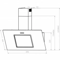Wandhauben Respekta CH 22010/90 SBZ, Dunstabzugshaube (schwarz, 90 Cm) -Dunstabzugshauben Soldes Respekta CH 22010 90 SBZ Dunstabzugshaube@@1801351 5