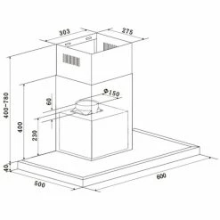 Wandhauben Respekta CH 44060 BSA+, Dunstabzugshaube (edelstahl (dunkel)) -Dunstabzugshauben Soldes Respekta CH 44060 BSA Dunstabzugshaube@@1738706 4