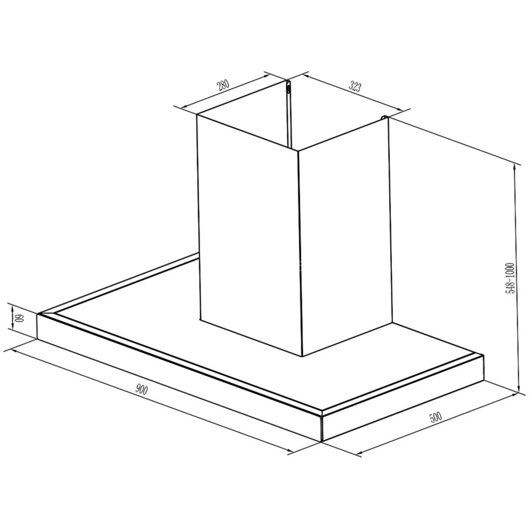 Wandhauben Respekta CH 44090 GAM, Dunstabzugshaube (edelstahl/schwarz) 2 Wandhauben Respekta CH 44090 GAM, Dunstabzugshaube (edelstahl/schwarz) â Image 2