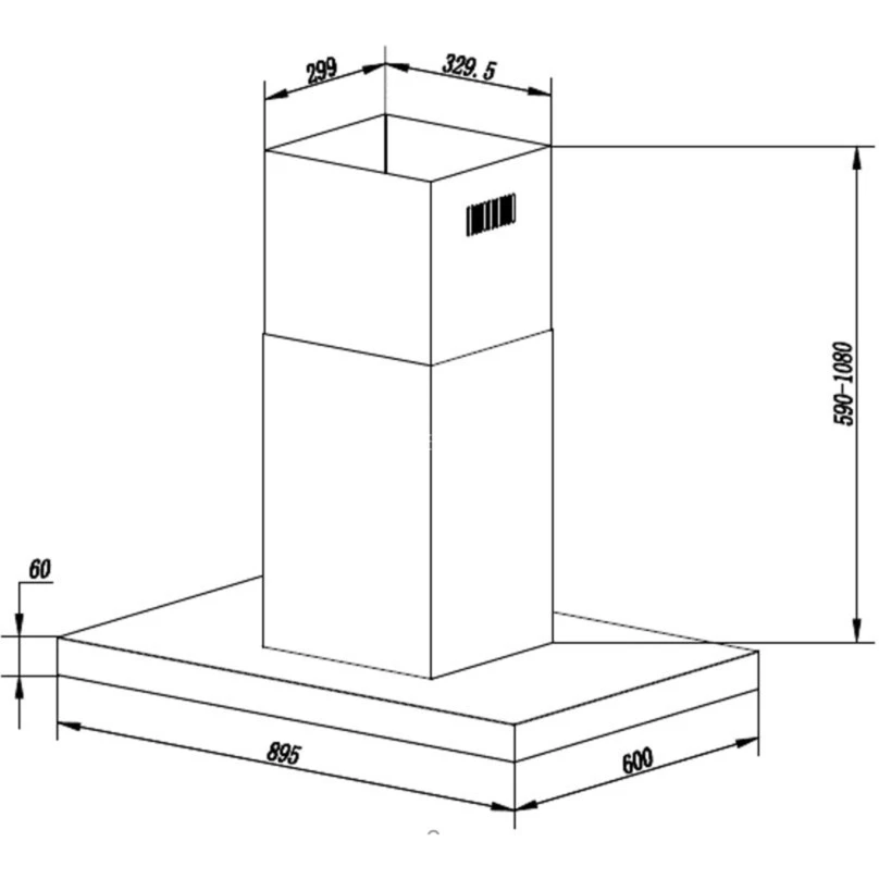 Inselhauben Respekta CH 44099 GISAM, Dunstabzugshaube (edelstahl/schwarz) 4 Inselhauben Respekta CH 44099 GISAM, Dunstabzugshaube (edelstahl/schwarz) – Image 4