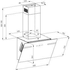 Wandhauben Respekta CH 69060 WA, Dunstabzugshaube (weiß) -Dunstabzugshauben Soldes Respekta CH 69060 WA Dunstabzugshaube@@1677479 5