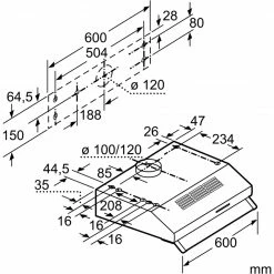Unterbauhauben Siemens LU62LFA21 IQ100, Dunstabzugshaube (weiß) -Dunstabzugshauben Soldes Siemens LU62LFA21 iQ100 Dunstabzugshaube@@9feeds25 6